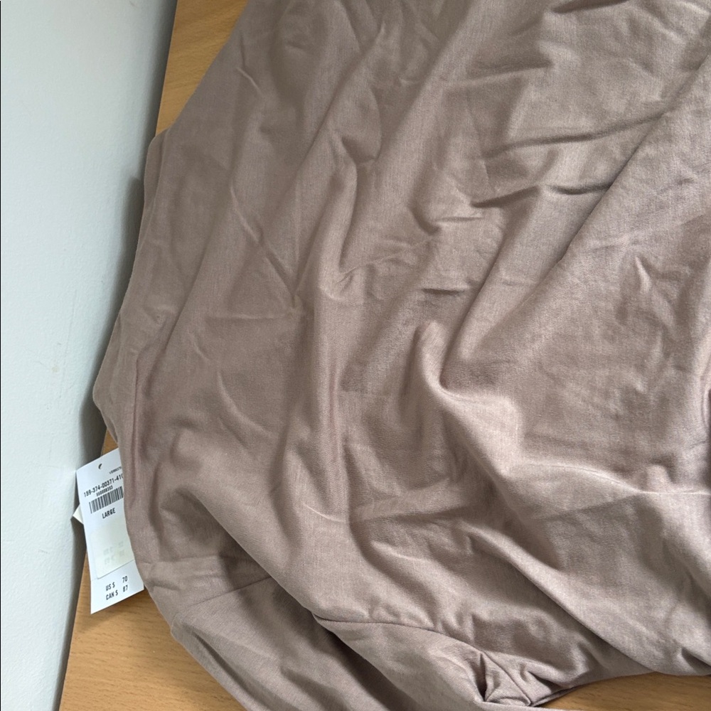 NWT Abercrombie & Fitch Long Sleeve Ruched Taupe Dress - Picture 6 of 8